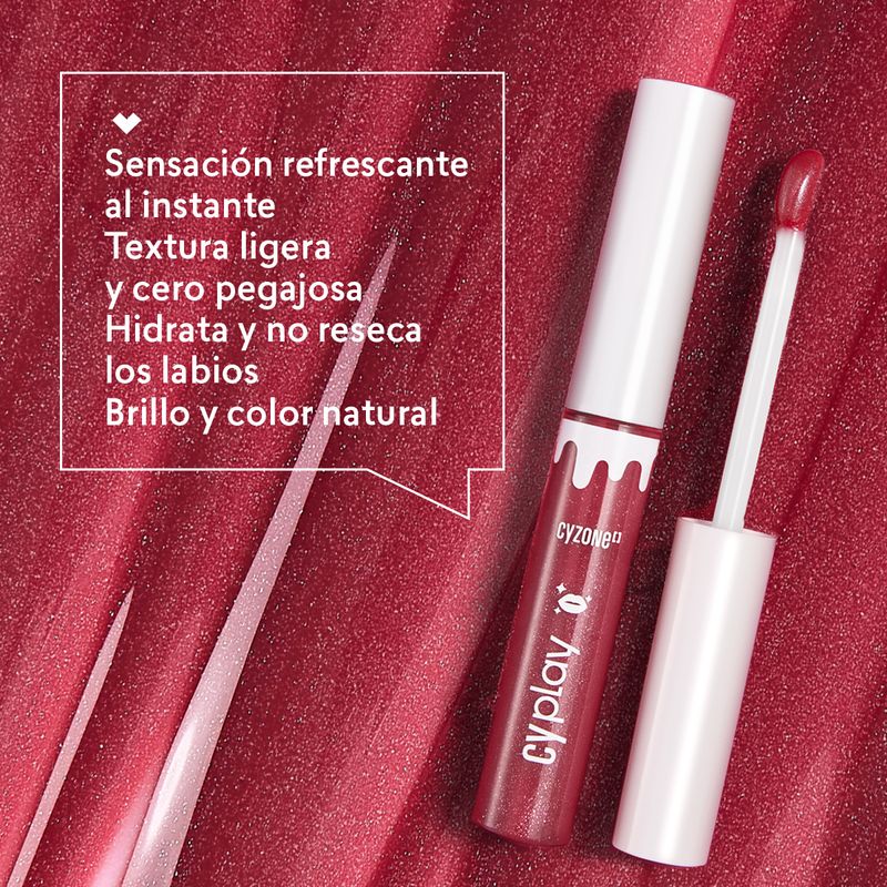 Brillo-labial-color-rojo-inspirado-en-helados-con-notas-de-mentol-y-extracto-de-jojoba-para-hidratar